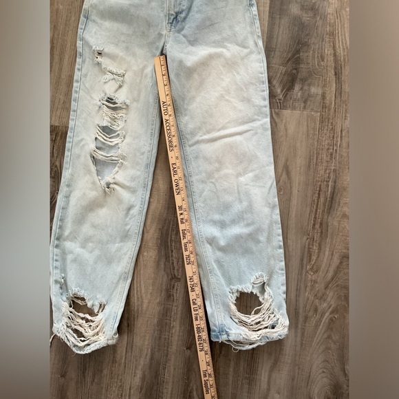 Free People We The Free Jeans Womens Sz 27 Light Wash Straight Leg Distressed - Picture 4 of 6